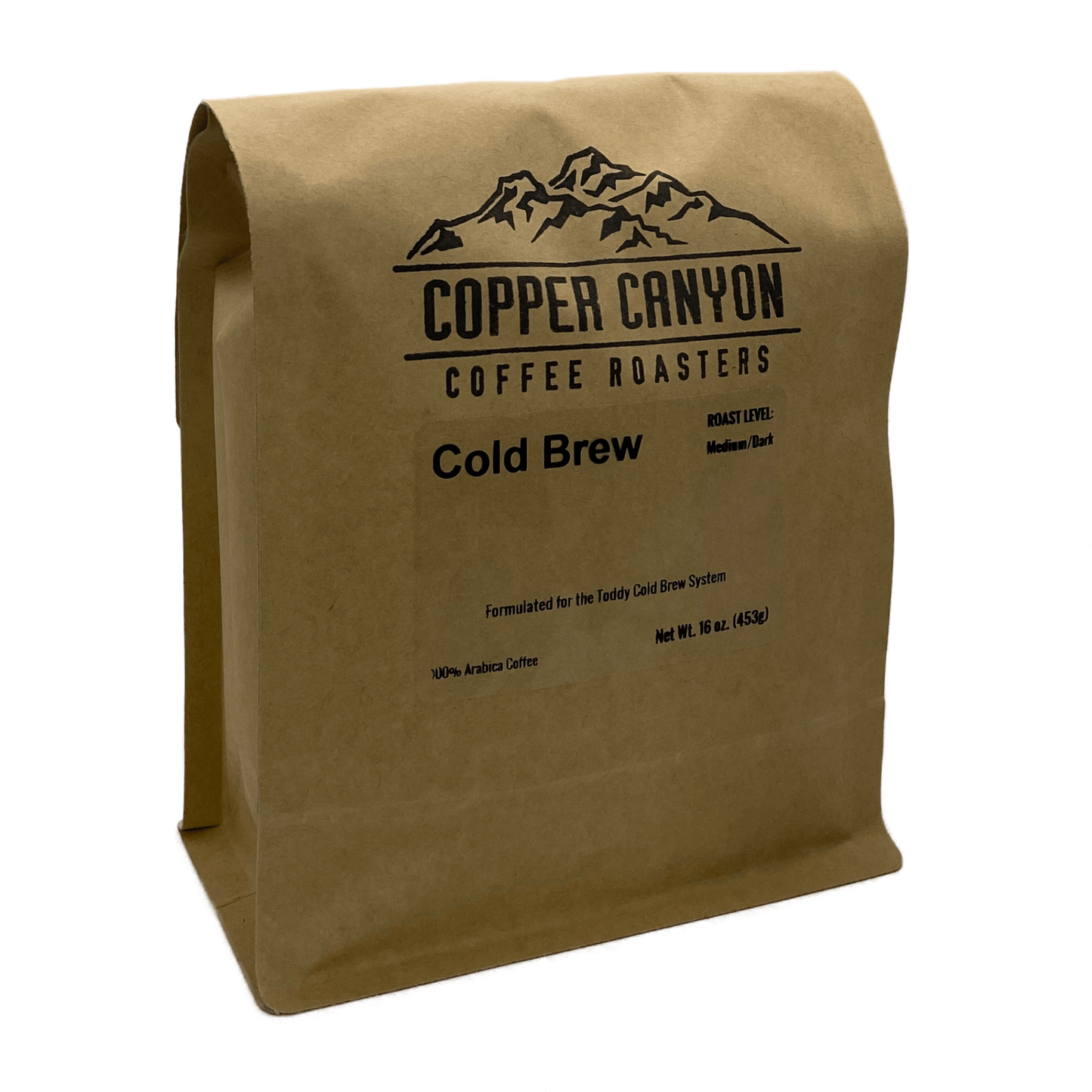 16 oz bag of cold brew blend, medium roast coffee