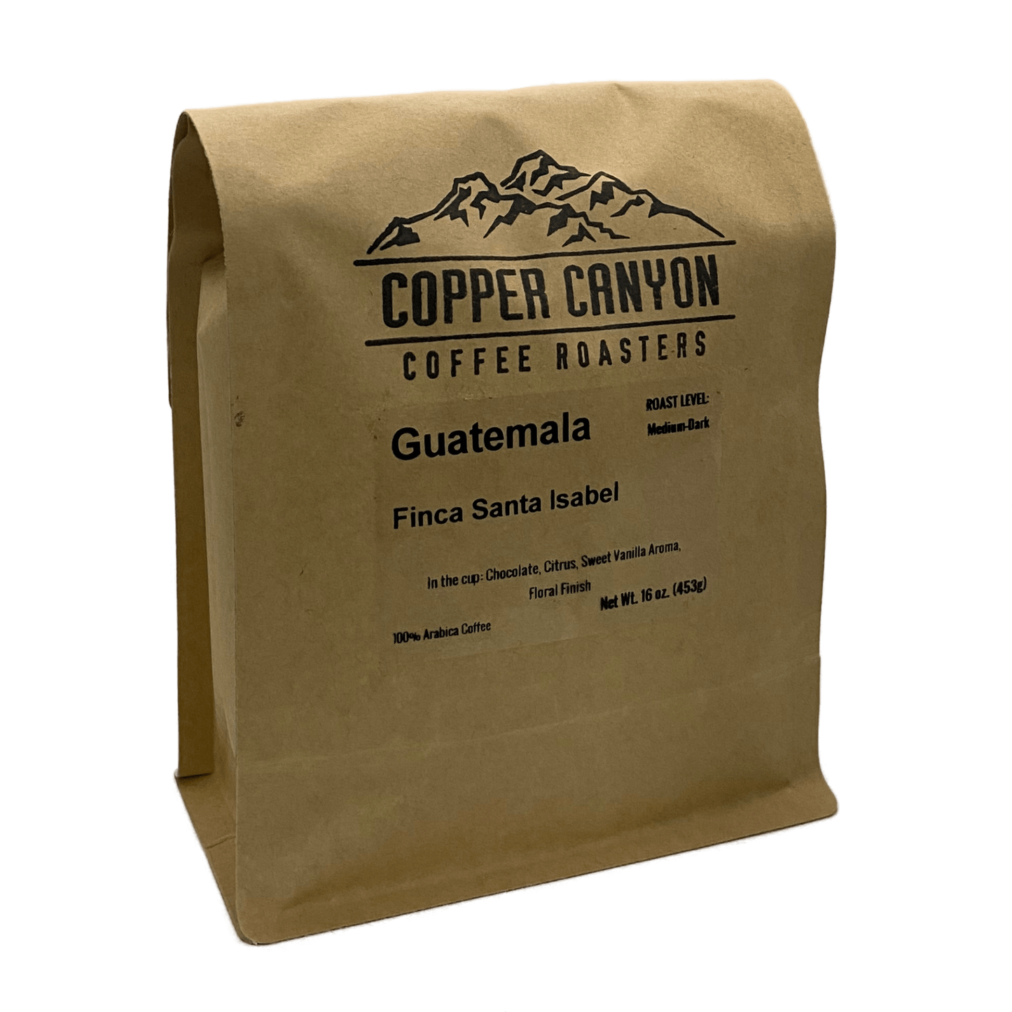 16 oz bag of Guatemala, single origin, medium roast coffee