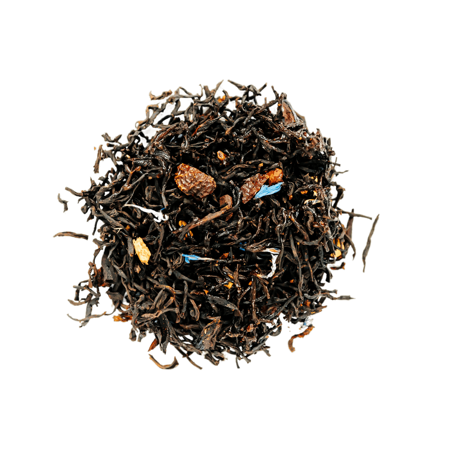 Pumpkin Spice Black Tea Loose Leaf Tea leaves sit on a white surface