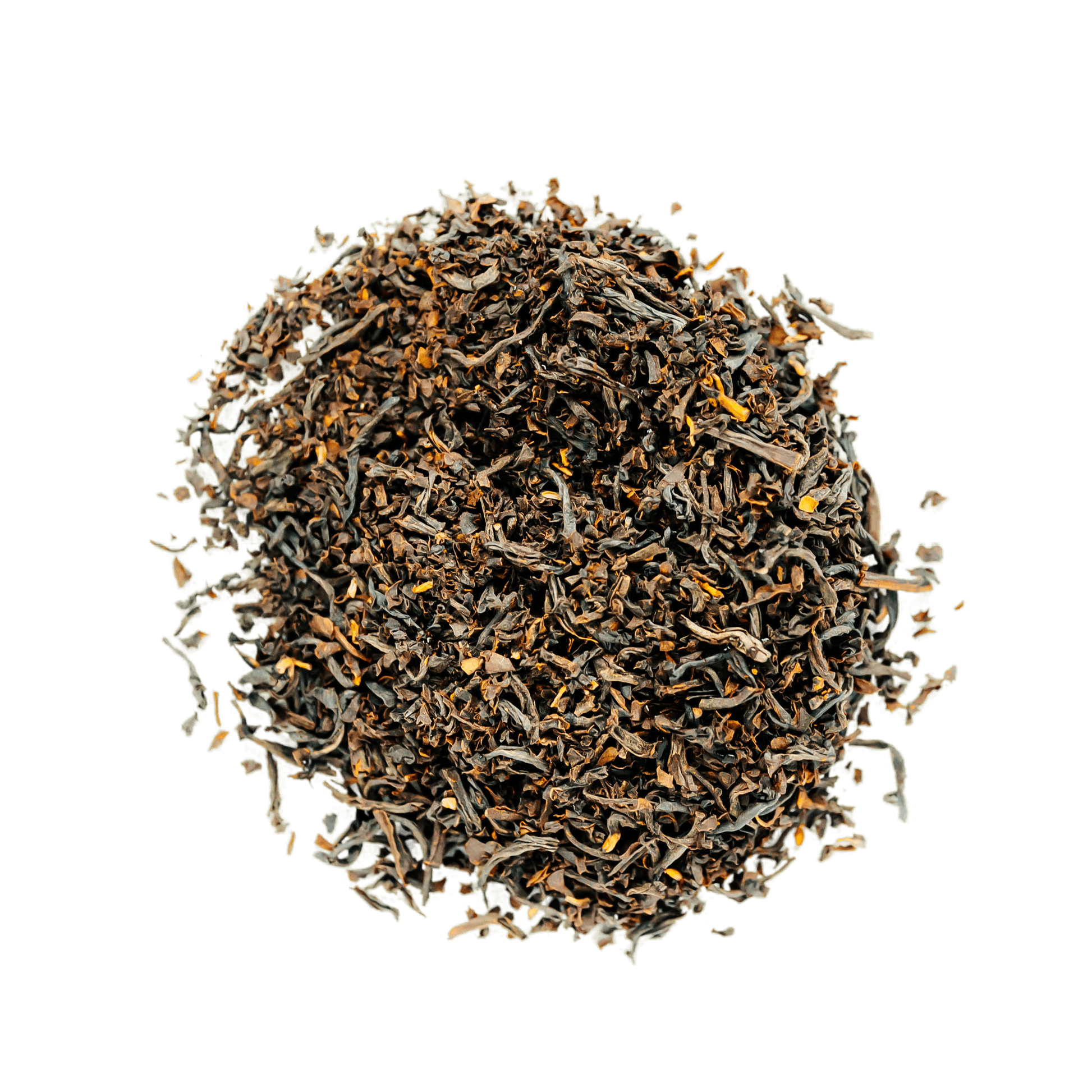 Queen City Tea Blend Loose Leaf Tea leaves sit on a white surface