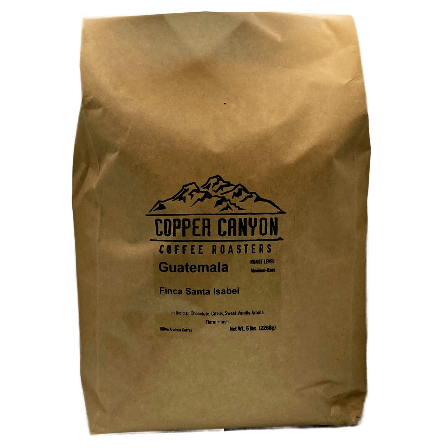 5 pound bag of Guatemala medium roast coffee by Copper Canyon