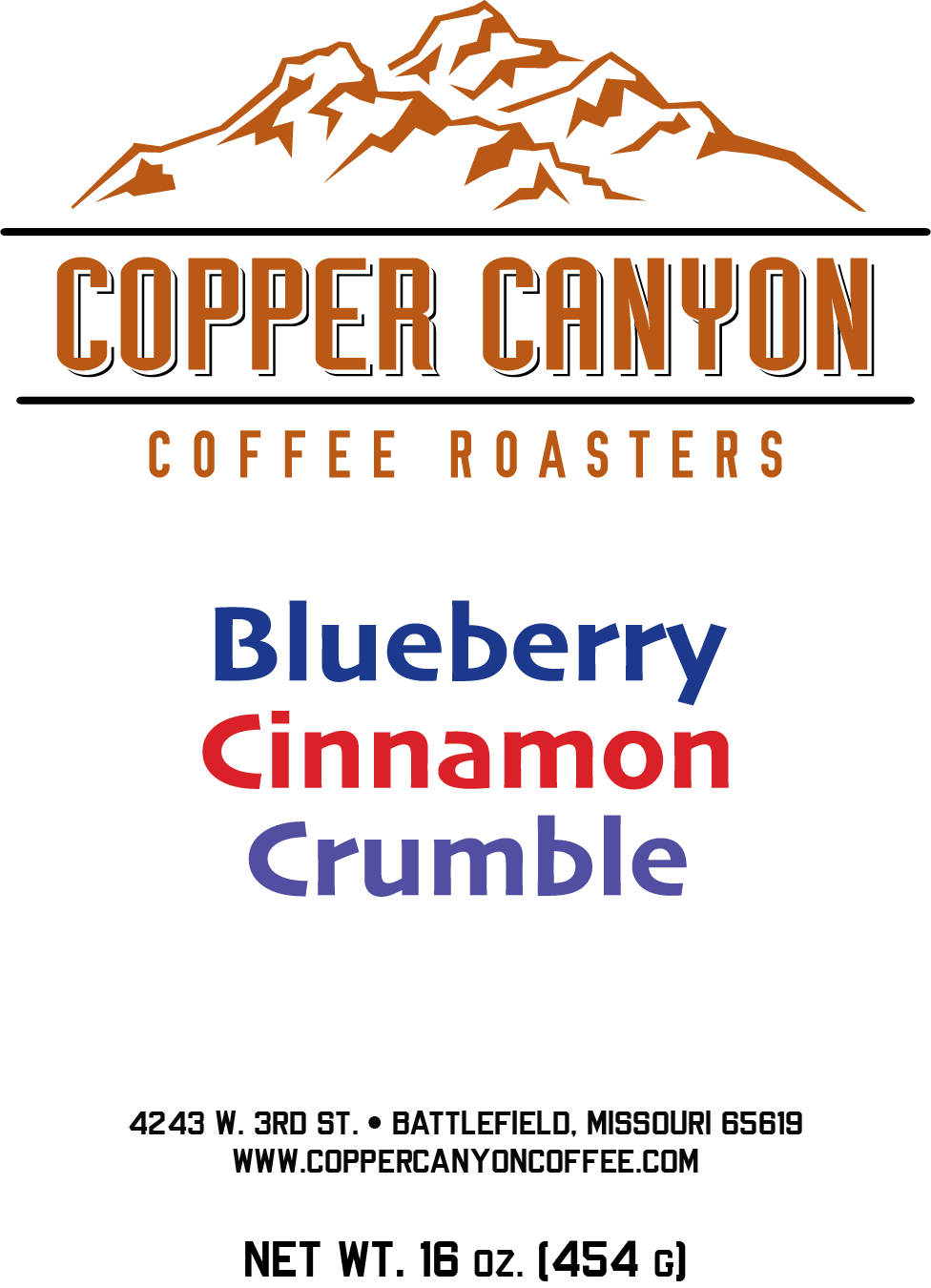 Blueberry Cinnamon Crumble Flavored Coffee