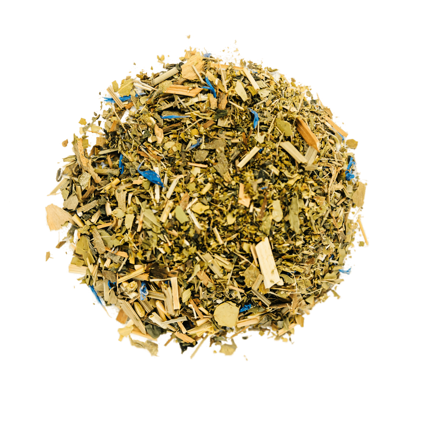 Dragon's Wellness Tea Blend Loose Leaf Tea leaves sit on a white surface