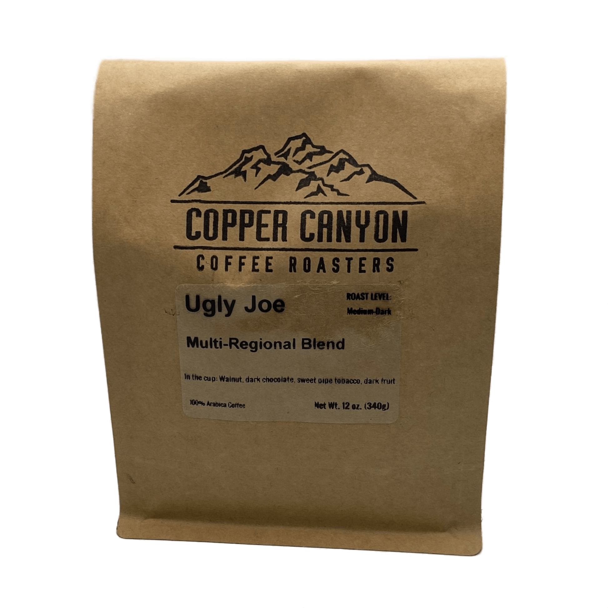 12 oz bag of Ugly Joe blend, dark roast coffee